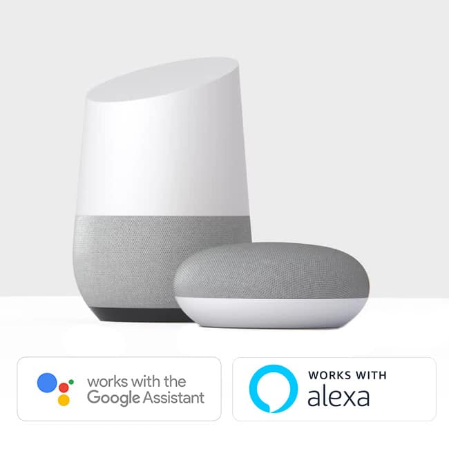 Robotstofzuigers met voice control werken via Google Home (Google Assistant) en Amazon Alexa